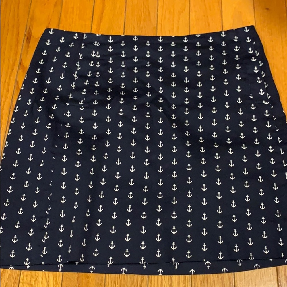 Jcrew anchor skirt navy blue